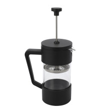 French Press Kaffee- und Tee Kocher 12Oz, Eingedickte Borosilikat Glas Kaffee Presse Rostfrei und SpüL Maschinen Fest, Schwarz