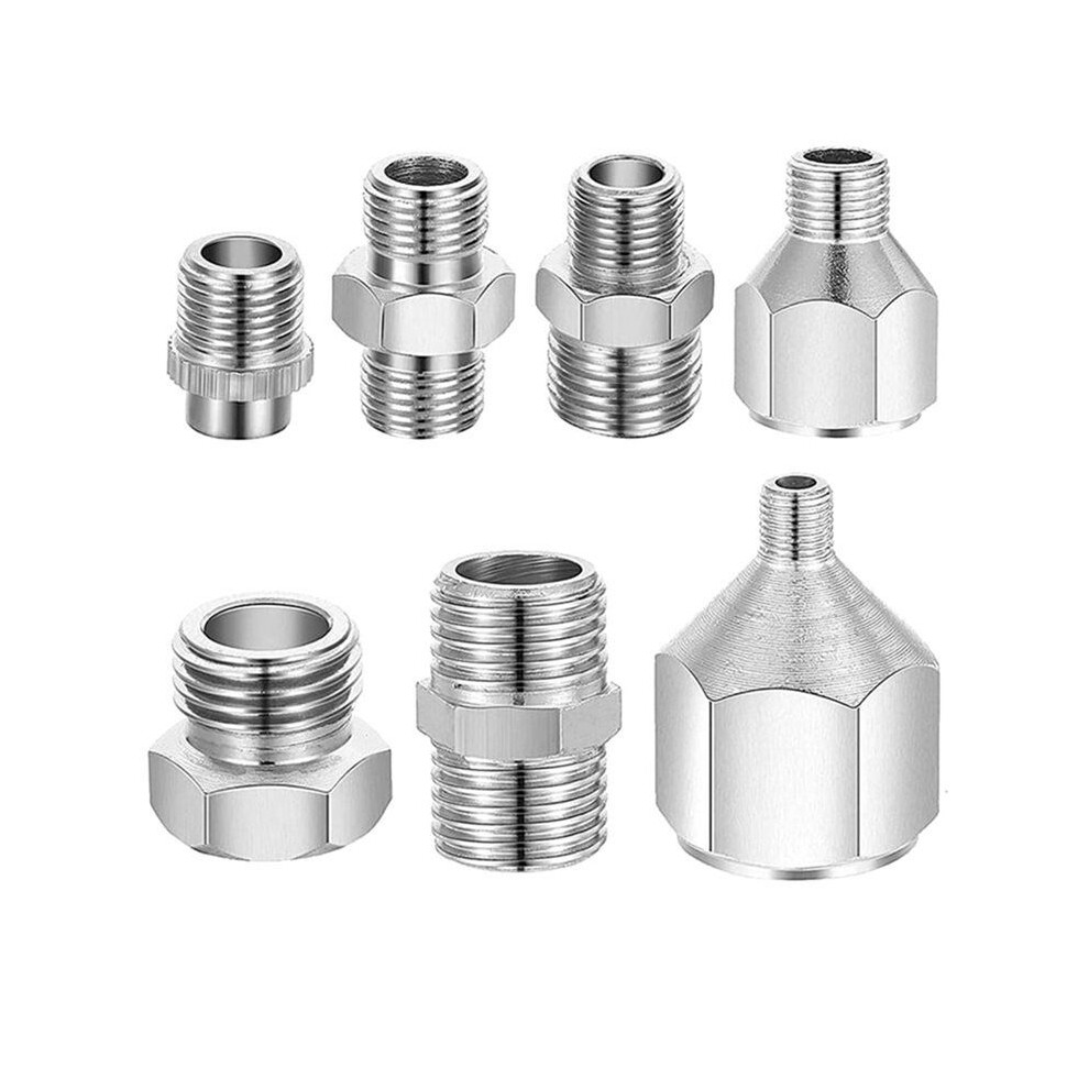7Pcs Airbrush Adaptor,Airbrush Fitting Airbrush Connector Kit Airbrush Threaded Plug For Airbrush Air Compressor 6031738668976