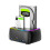 Estação de Encaixe para Disco Rígido RGB de Baia Dupla HUB/TF/ USB 3.0 para HDD  Tipo C para HDD/SSD de 2,5/3,5 Polegadas com Plugue UE 6