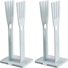 Kitchen Glove Holder 2 Sets Kitchen Washing Glove Drying Rack with Towel Storage Hole and Drain Cleaning Glove Dryer