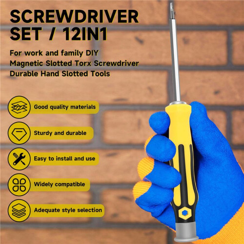 12 in 1 Multi-Function Household Screwdriver Set Screwdriver Special-Shaped Phillips Double  Torx Screwdriver 1