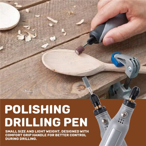 10W Hobby   Drill Grinder Rotary Tool Set Modeling Polishing Drilling - Grey 1