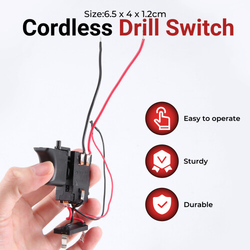 7.2V- 24V Drill Speed Controller Drill  Lithium Battery Cordless Drill Speed Control Trigger  with Light 2
