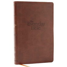 NKJV The Everyday Bible Brown Leathersoft Red Letter Comfort Print by