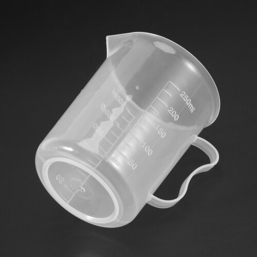 Measuring Jug 250mL Graduated Beaker Clear White Plastic Cup 2