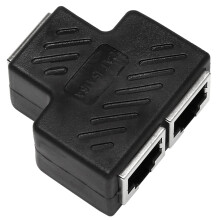 2 Port RJ45 Splitter Adapter LAN Netzwerk Ethernet Extender Stecker Lot 1St