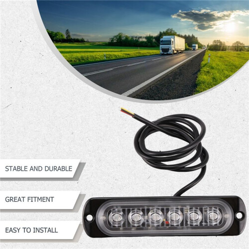 12V-24V 6LED Light Flash Emergency Car Vehicle Warning Strobe Flashing 2