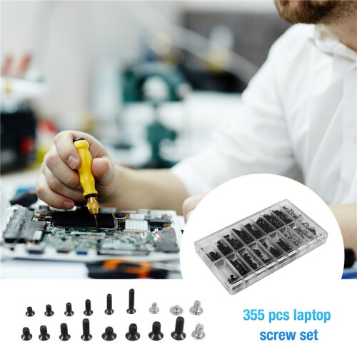 355Pcs PC Screws Assorted Set M2 M3 M2.5 Computer Screws HDD M.2 SSD Screws for Universal Laptop PC Computer Repair 1