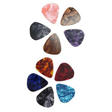 12 Pcs Multi-Size Color Guitar Picks, Celluloid Picks, Universal Picks for Folk Guitars/Electric Guitars