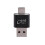Card Reader Aluminum USB Type C OTG Micro-/TF External Memory Card Reader Adapter for Mobile Phone Computer(Black) 8