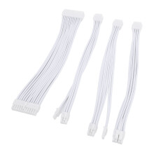 30 cm Nylon-Gewebe-Stromkabel 24-Pin-24-Pin weiß