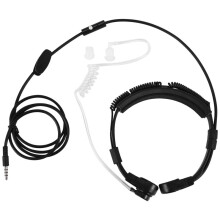 Fone de Ouvido de Microfone de Garganta TáTico Plugue de 3,5 Mm Fone de Ouvido de Tubo de Ar Oculto AjustáVel com Microfone de Garganta para