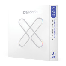 D'Addario Acoustic Guitar Strings, XS Phosphor Bronze Coated, XSAPB12554, Light Plus Gauge 12.5-54, 6-String Set, Pack of 1