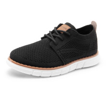 Bruno Marc Jongens Mesh Sneakers Oxfords Casual Lace-Up Lichtgewicht Wandelschoenen, Maat 1, Zwart,SBOX2503K