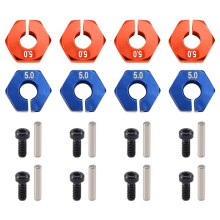 4 Pcs Aluminum 5mm Thickness Wheel Hex 12mm Drive Hub with Pins Screws for RC Car Crawler Trucks Slash