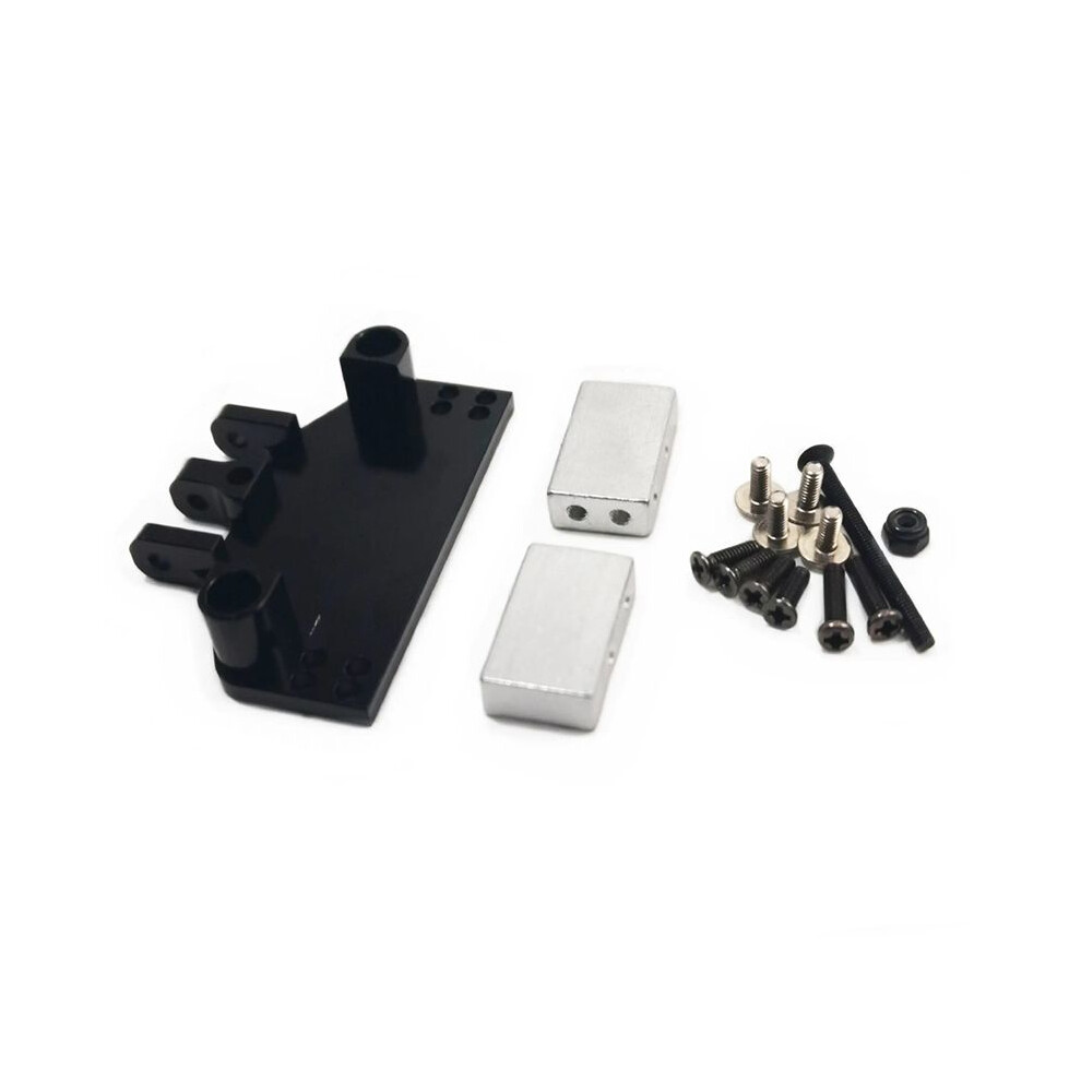 For Mn86 Mn128 Rc Car Upgrade Parts Servo Mount Front Link Rods Bracket Mount Set Accessories Parts Black 4713918066834