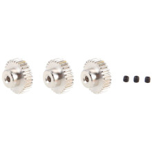 3 Peças Engrenagem de Motor de Pinhão de Metal com Eixo de 3.175mm 32dp 48dp 64dp M0.6 M0.8 para Carro 1/10 1/8 Rc 3650 3660,29t