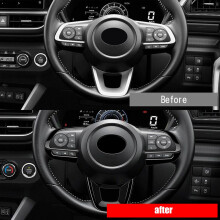 3Pcs/Set Gloss Black Car Steering Wheel Decoration Cover Trim Sticker for Raize 200 Series 210A 2021 VELOZ 2022