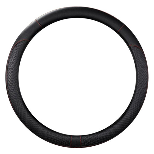 Auto-PU-Leder-Universal-Lenkradabdeckung, 38 Cm, Auto-Innenzubehör, Schwarz 1