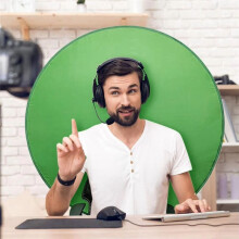 Green Screen Backdrop Photography Background Cloth for Game Live Photos Video Studio Folding Reflector Backdrop 75cm