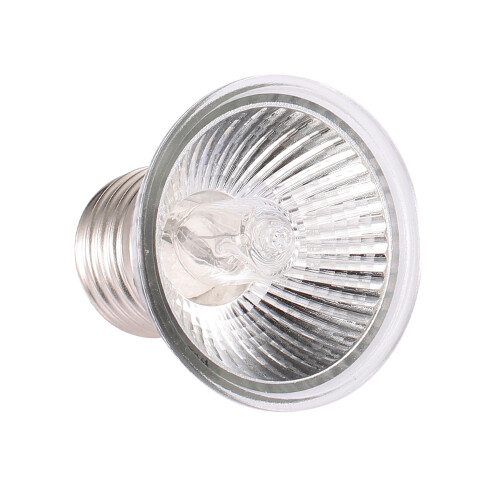 75W lámpara de calor halógena UVA UVB 5x5x5cm blanca