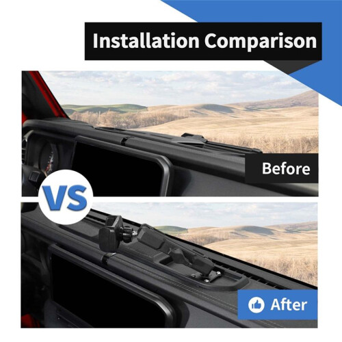 Center Console Dash Phone Holder for   JL Gladiator JT 2024 Dashboard Phone Mount Bracket 1