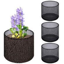 4 Pcs X Aquatic Planting Bags - Reusable Mesh Water Garden Pond Plant Pot - Breathable Square Lily Pots for Swamp B