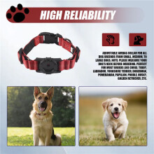 Dog Collar, Reflective Air Tag Dog Collar for Airtags - Adjustable Durable Heavy Duty Dog Collar Red