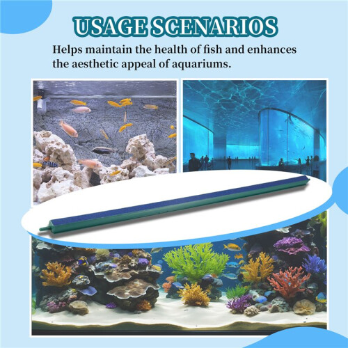 Fish Tank Aquarium 20" Long Bubble Release Air Stone Airstone Green 2
