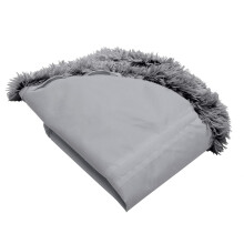 Furhaven Vervangende Donut Hond Bedhoes Pluche Lang Neppels Kussen, Wasmachinebestendig - Grijs, Groot