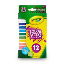 Crayola Color Sticks (12 Count), Woodless Colored Pencils Set for Kids, Classroom Art Supplies, Fine Lines & Broad Strokes, Non-Toxic