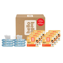 Hello Bello Mega Surprise Pack, Taglia 1 (8-12 lbs), 256 pannolini ipoallergenici assortiti