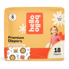 Hello Bello Pannolini, Taglia 5 (27 lbs) Gatti Selvatici, 18 Pannolini Usa e Getta Premium