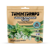 Tummydrops, Senza Zucchero, Menta Piperita, Senza Glutine e Vegano, 33 Caramelle con Olio di Menta Biologica