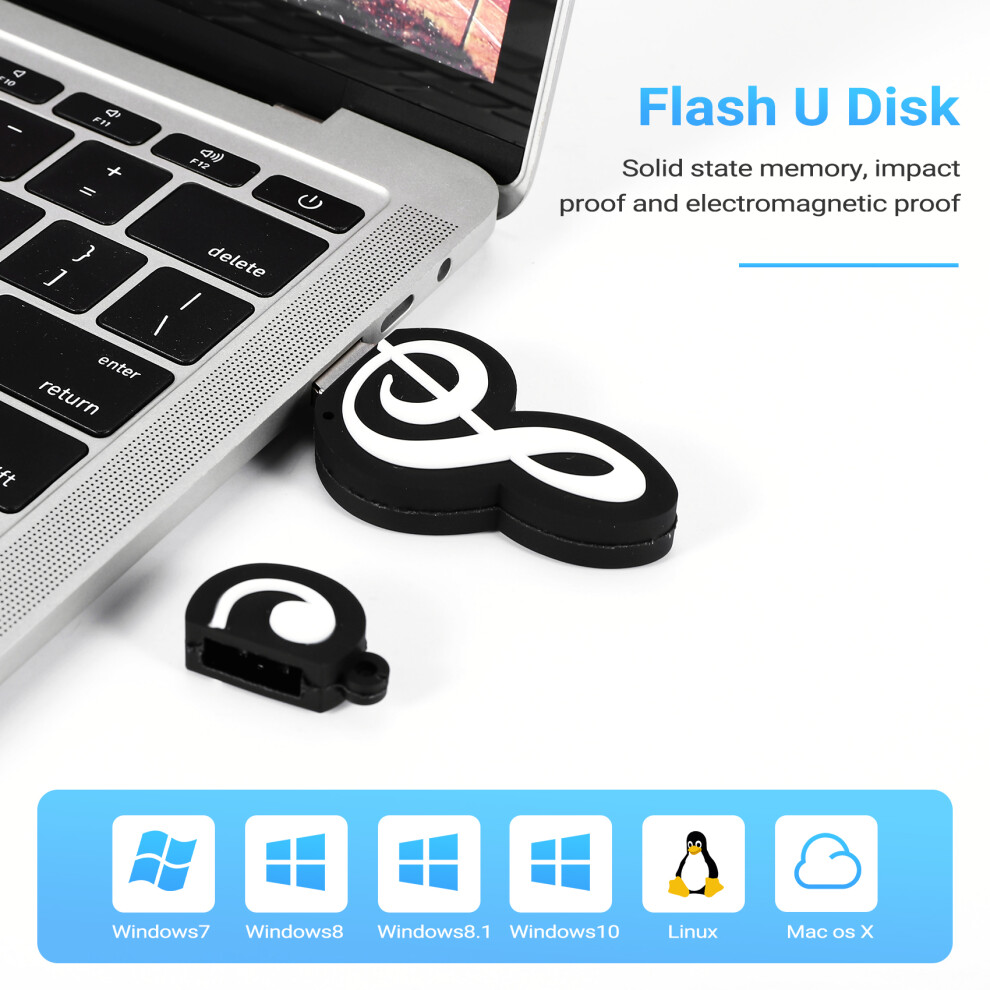 Usb 2.0 Stick Cute Cartoon Memory Stick Music Notes Symbol Usb 2.0 Memory External Usb Flash Drive Memory Stick 16Gb 4713620824098
