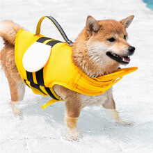 Dog Life Jacket Pet Vest Dog Swimsuit Dog Collar Harness Pet Dog Swimming Summer Swimwear Clothes Cute Bee Pet L
