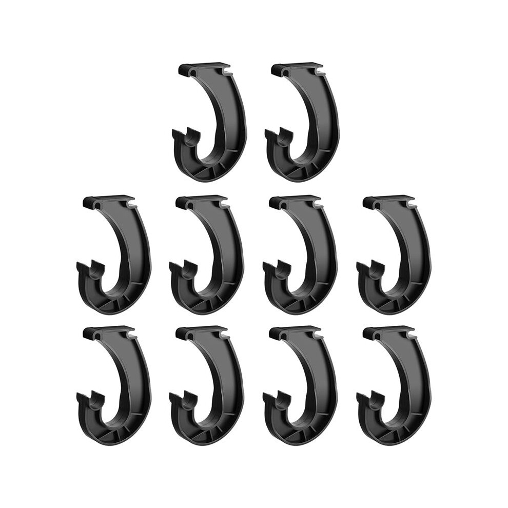 10Pcs Hanging Closet Rod Support,Closet Shelf Rod Holder, J-Shaped Closet Brackets For Hanging Clothes Cabinets Storage 6034255930410