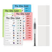 Chore Chart Set for Kids-Daily List Board,Family Daily Planner,Message Board with Slider for Classroom,Home Travel