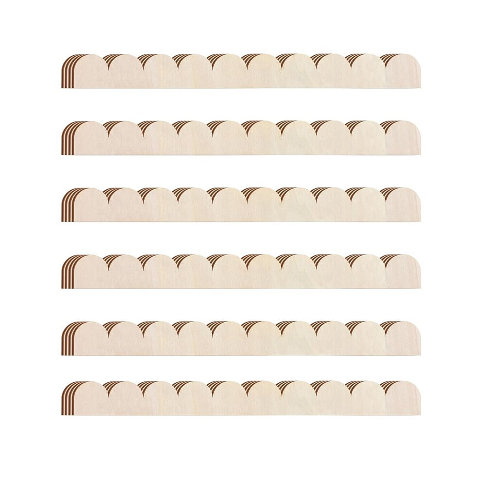24Pcs Unfinished Scalloped Decorative Wood Trim Decorative Wood Molding Diy Moulding Trim For Home Wall Cabinet Shelf 4712295160586