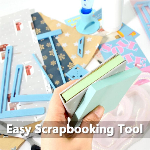 6Pcs Bookbinding Easy Scrapbooking Tool for , Great Stencils and Cutter Guide Kit Can Be Made Into Notebook 1