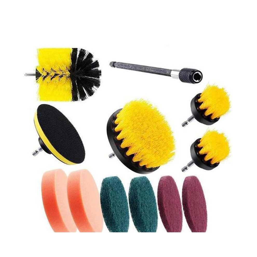 12Pcs Scrubber Brush Kit Power Cleaning Scrub Brush Kit All Purpose Drill Scrub Brushes For Car,Bathroom And Kitchen 6032022792445