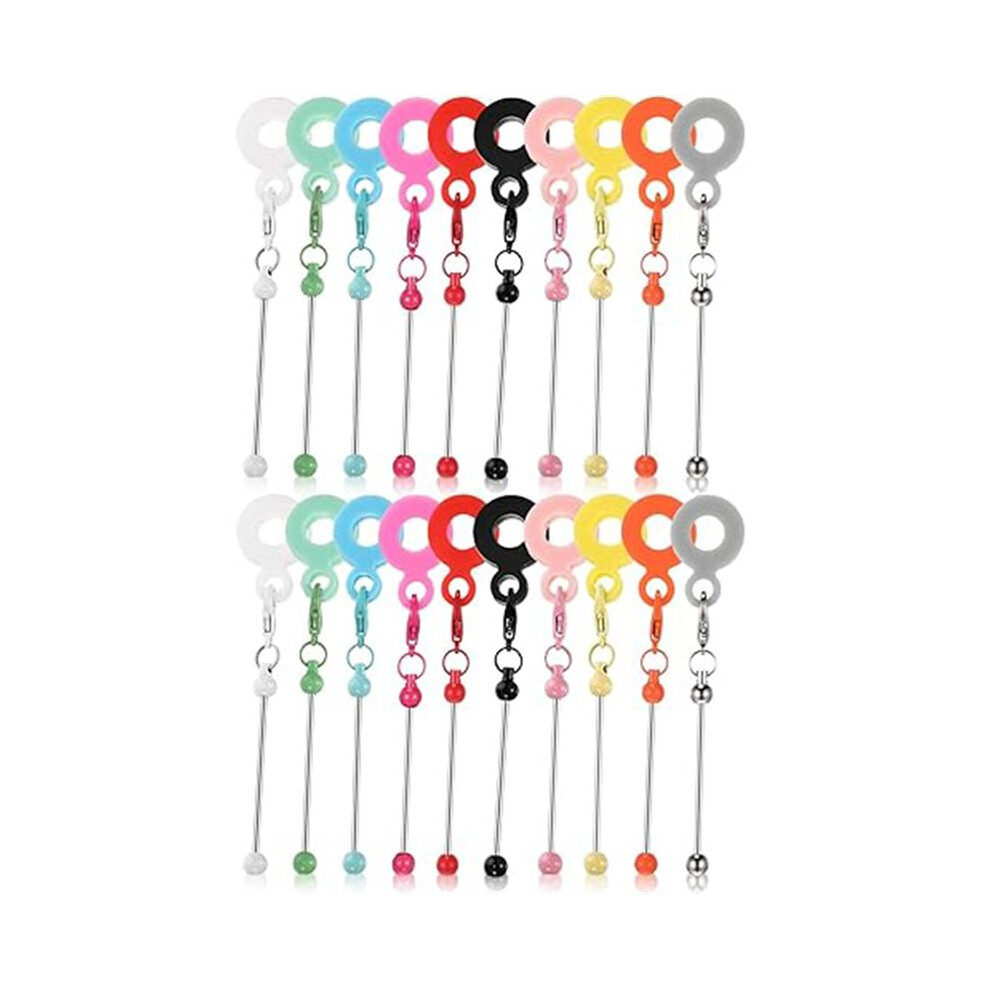 20 Pcs Beadable Cup Charm Tumbler Straw Charm Blank Bar Diy Beaded Straw Charm Adapters Pendant Ornament, 6032328799810