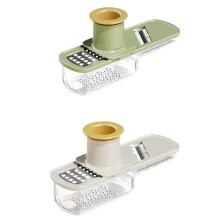 -Knoblauchschneider, Multifunktionaler Mandolinenschneider, Gemüse-, Knoblauch- und Ingwer-Zerkleinerer, Gemüsemandoline, 2-Teilig