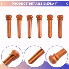 6pcs Wood Bridge Pins for Acoustic Guitars,Fixed String Nails for 6 & 12 String Instruments, Enhanced Tone & Stability