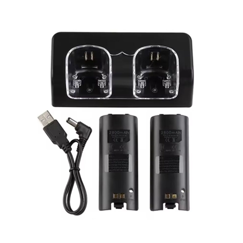 2-In-1 Charging Station For U Wi Remote Controller, Charger With 2 Rechargeable Battery Packs 6033963034328