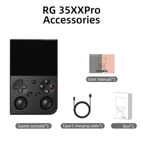 RG35XX PRO Video Game Console 3.5In IPSScreen Linux 64GB 5000+Games Support TV Output Game Player Support 30+Emulators A 2