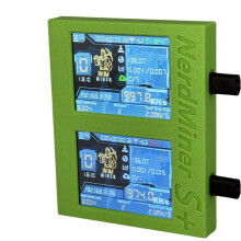 Nerdminer S+ Dual Screens Solo Miner 2X1060KH/S Coin Price Display/Mining/ BTC Crypto Bitcoin Miner Win 3.125 BTC