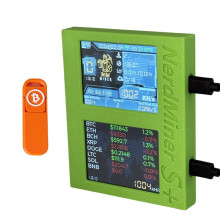 Nerdminer S+ Dual Screens Solo Miner 2X1060KH/S Coin Price Display/Mining/ BTC Crypto Bitcoin Miner with 3D Stand