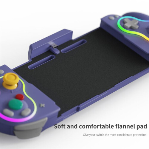 KS63 RGB Wireless Controller Gamepad for  &  OLED, Retro GameCube Turbo Gaming Pad with Back Button Black 1