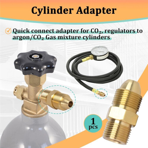 Adaptadores de Argônio e Nitrogênio Macho G5/8 para CGA580, Compatíveis com Cilindros de Gás CO₂, Hélio e Neon 1